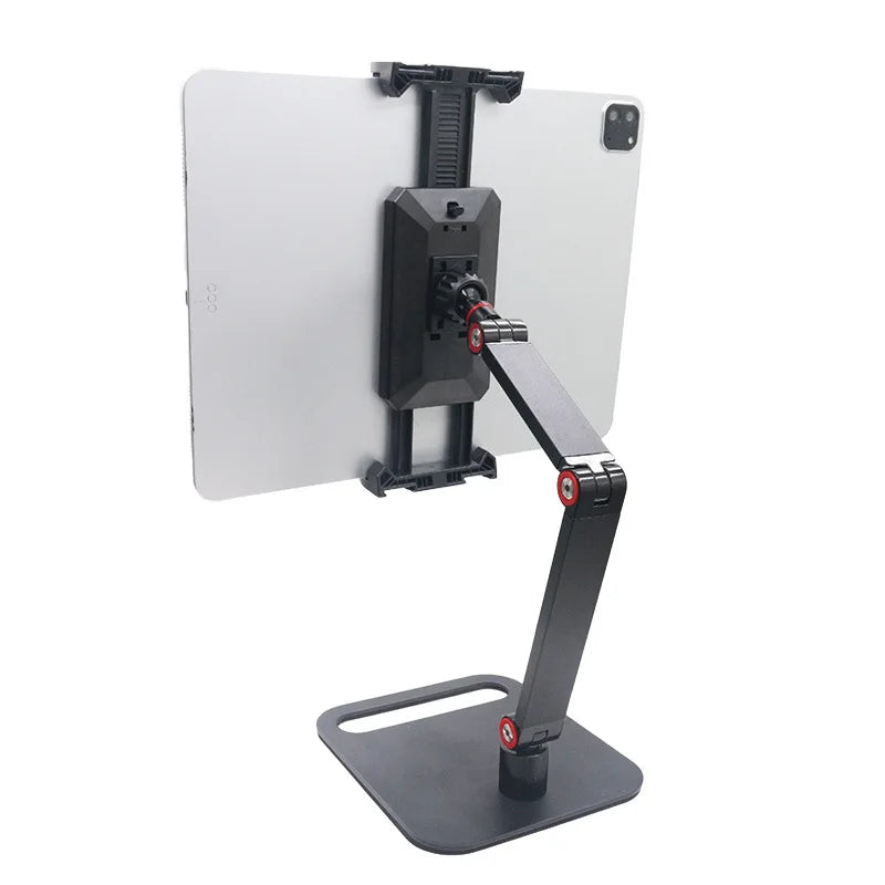 Portable Foldable Phone Tablet Bracket Desktop Support Dock Carbon Steel Holder Up to17.3inch Monitor Displayer Stand Clip Mount