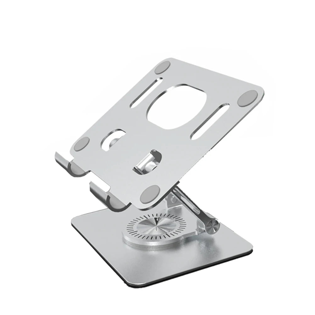 360 Foldable Mobile Phone Holder 360 Degree Rotating Hollowed Tablet Riser Anti Slip Tablet Holder Height Adjustable