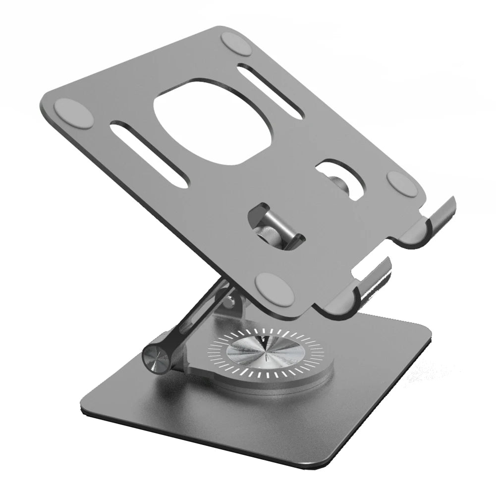 360 Foldable Mobile Phone Holder 360 Degree Rotating Hollowed Tablet Riser Anti Slip Tablet Holder Height Adjustable