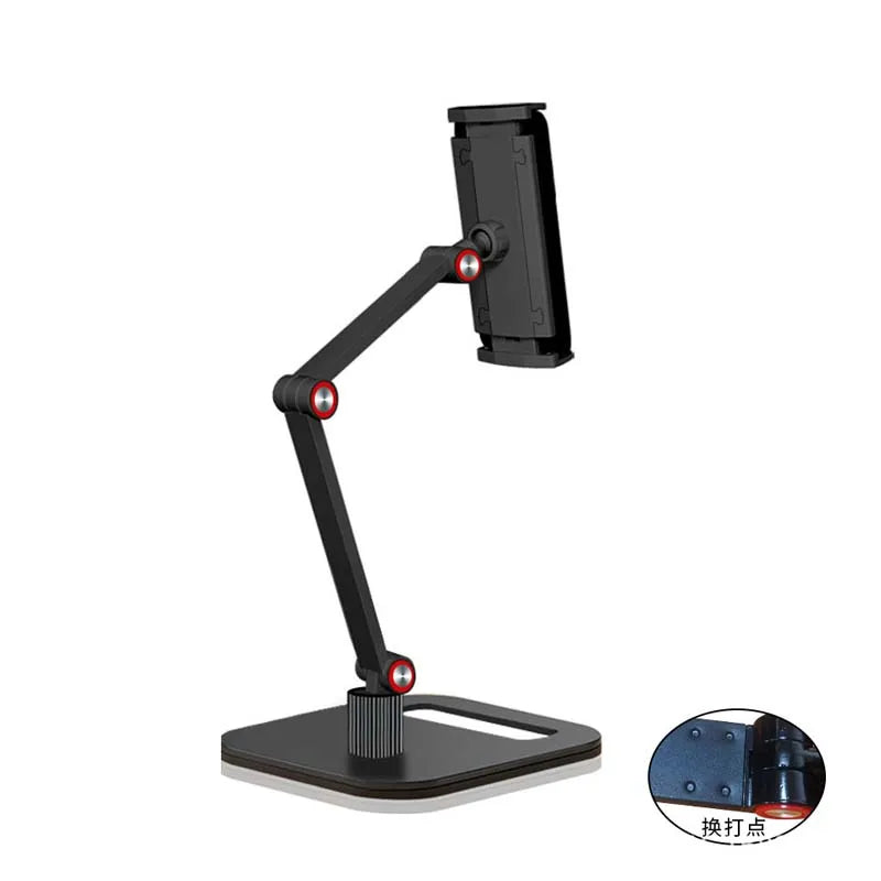 Portable Foldable Phone Tablet Bracket Desktop Support Dock Carbon Steel Holder Up to17.3inch Monitor Displayer Stand Clip Mount 