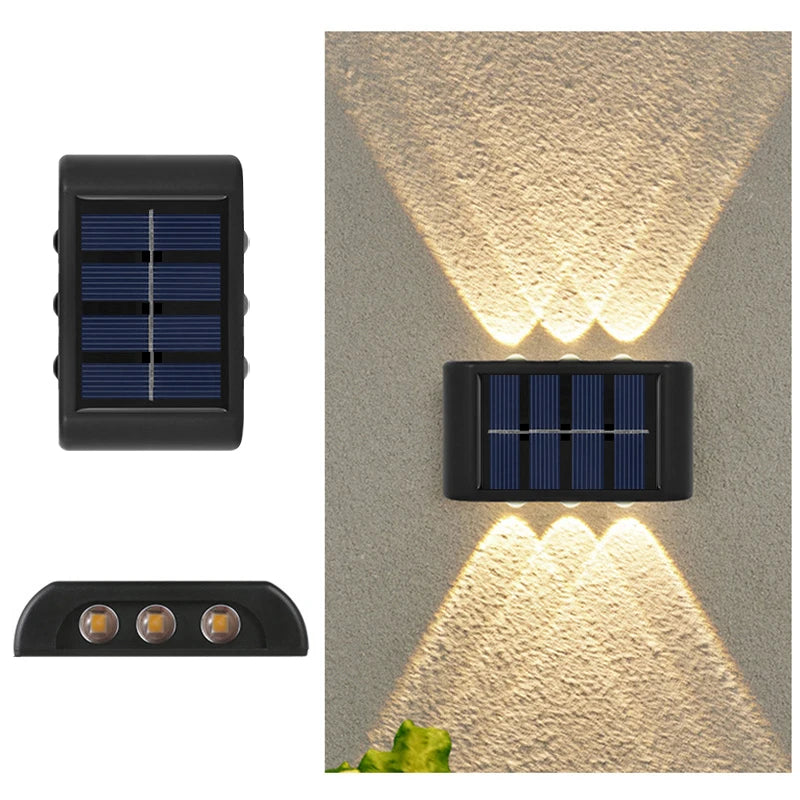 Solar LED Light, Outdoor Waterproof Wall Lamp, Dusk to Dawn Fence Lighting for Summer Garden Yard Porch Walkway Camping Home Dec 
